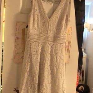 Cream color with gold sparkle dress